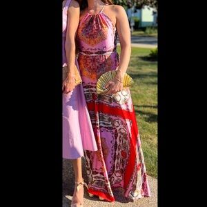Printed Silky Maxi Dress